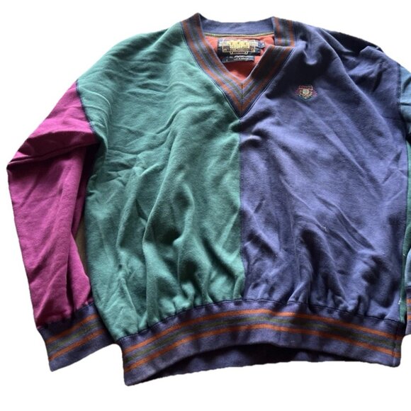 Vintage Ralph Lauren Sweater Mens Sz M Sailor Fair Isle Multicolor Patch Chaps - Picture 5 of 15